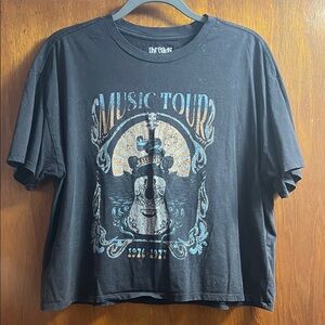 BOGO FREE - Black 'Music Tour' Graphic Tee - Threads on Ninth - XL